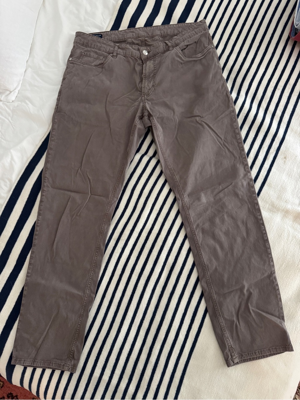 Peter Millar Men's Slim Straight Jeans - Taupe Gray